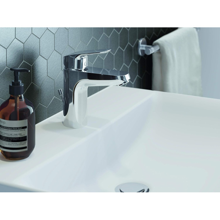 Змішувач для ванної кімнати Ideal Standard Ceraflex настінний з одноважільним керуванням, витяжка 160 мм, регульовані S-з'єднання, водозберігаюча картридж CLICK, хром (з набором для душу, без тримача для душу, хром)