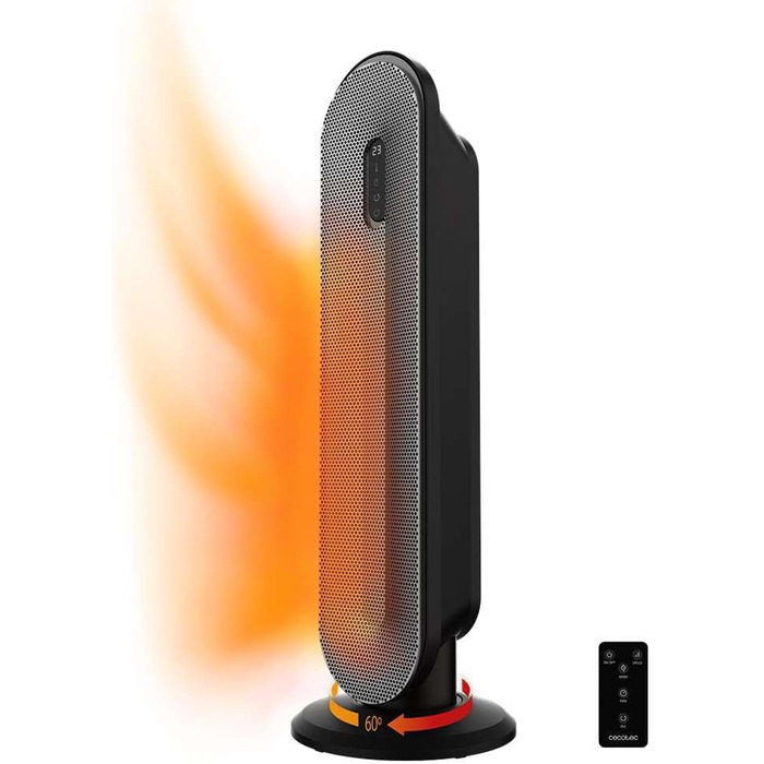 Керамічний обігрівач Cecotec Ready Warm 10100 Smart Ceramic. 2200 Вт, LED-дисплей, 3 режими, термостат, захист від перекидання, захист від перегріву, осциляція. Білий (пульт дистанційного керування + сенсорне управління + Max)