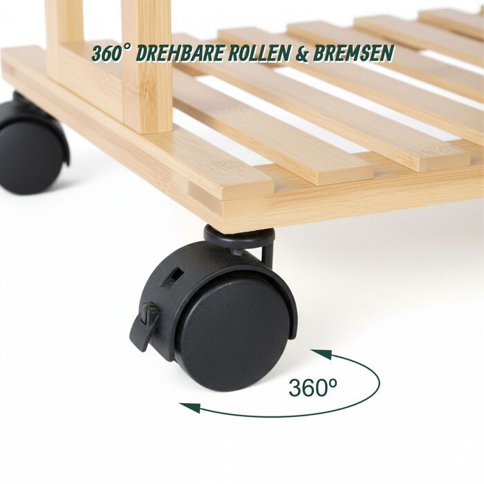 Сервісний столик Relaxdays на 4 ярусах з бамбука