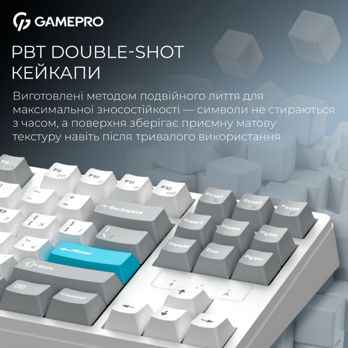 Бездротова механічна клавіатура GamePro Asgard Ragnar (MK285WH)