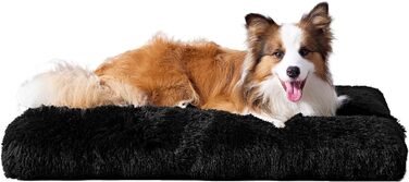 Лежак для собак, що миється, нековзний, 75x50x10см (90x60см, чорний)