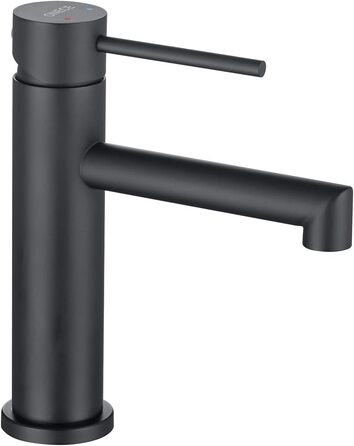 Змішувач для ванної кімнати ONECE, чорний, з висувною лійкою, 105 мм, одноручка, нержавіюча сталь