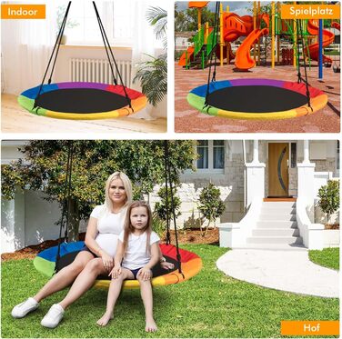 Шоукель DREAMADE для саду: регульована висота, діаметр 100 см, до 150 кг, для дітей та дорослих (кольоровий)