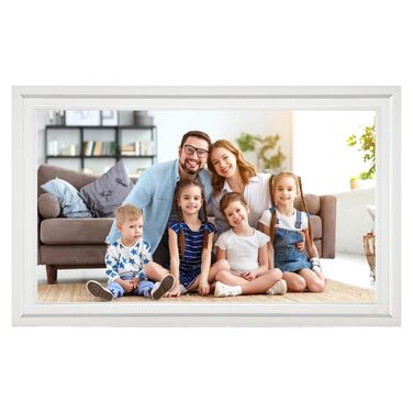 Цифрова фоторамка Frameo 15.6 дюймів з Wi-Fi, 32ГБ пам'яті, HD IPS сенсорний екран 1920x1080, автоматичний поворот та підтримка додатка Frameo