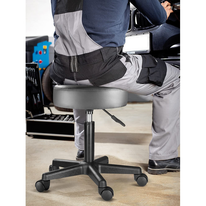 Стілець на коліщатках Casaria регульований по висоті 10 см з набиванням 360 Поворотний офісний стілець висотою 46-60 см обертовий стілець робочий стілець стілець