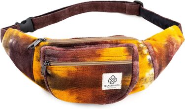 Унісекс сумка на пояс Hemp Fanny Pack поясна сумка для сумок через плече, стиль бохо-хіпі, поясні сумки ручної роботи для прогулянок, бігу, бігу, чоловіків і жінок (один розмір, осіння подорож)