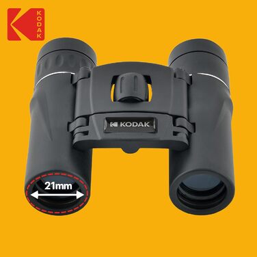 Бінокль KODAK BCS200, компактний, 8-кратне збільшення, 126 м/1000 м, з ременем і чохлом, чорний