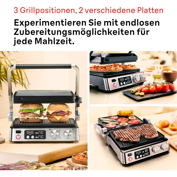 Електричний гриль Braun MultiGrill 7 CG7020: 3-в-1 (контактний гриль, BBQ, духовка), 2000W, велика площа для приготування (12 бургерів), для дому, легко миється