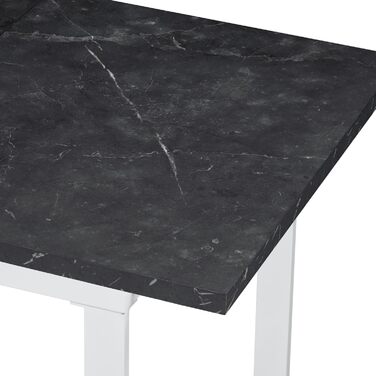 Розсувний обідній стіл B&D Home Anna | 120-160 x 80 см | на 4-6 осіб | стіл для кухні/їдальні | Texas-Eiche | чорне металеве підстав'я | скандинавський/індустріальний дизайн