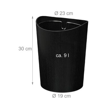 Кошик для сміття Relaxdays з імітацією дерева, 9 л