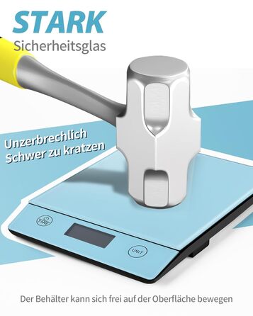Цифрова кухонна вага з двома платформами, 15 кг, 7 одиниць вимірювання, LCD дисплей, функція тарування, вага для випічки, приготування їжі, подвійна вага (срібна-K211H-blue)