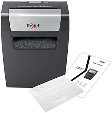 Шредер Rexel Momentum X308: безпечний знищення документів, P3, 9 A4, 15л, чорний