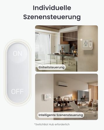 SwitchBot Розумний термостат на радіатор Bluetooth з керуванням через додаток, таймером, енергозбереженням, сумісний з Alexa, Apple HomeKit та Home Assistant (потрібен Hub) (Панель)