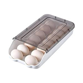 Прозорий ящик для зберігання яєць Dracod, контейнер для яєць для холодильника, укладений, пластиковий контейнер для яєць з кришкою, Pla