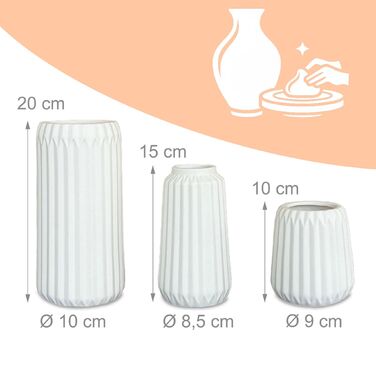 Набір ваз Relaxdays (3 шт.)