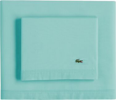 Комплект постільної білизни Lacoste, 100 бавовна, перкаль, однотонний, двоспальне ліжко (синє (синє), повне)