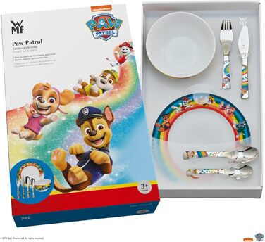 Набір дитячого посуду Paw Patrol WMF 6-ти частинний з нержавіючої сталі, від 3 років, Cromargan, для миття в посудомийній машині
