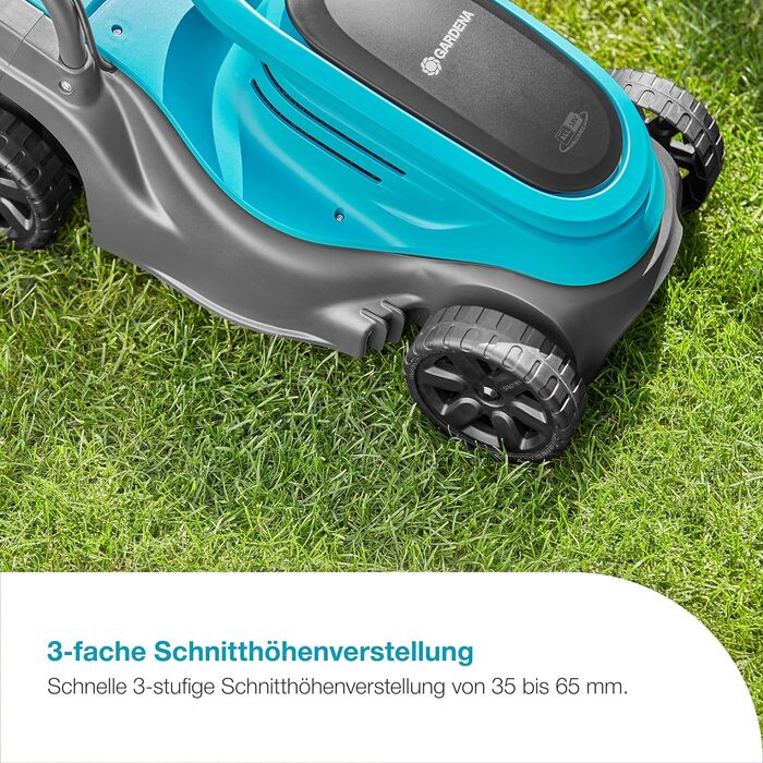 Акумуляторний газонокосарка Gardena EasyMax 30/18V Ready-to-Use Set, ширина косіння 30 см, Power for All-акумулятор, компактна та маневрена, для малих садів