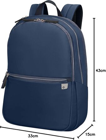 Рюкзак для ноутбука Samsonite Eco Wave, 14.1', 40 см, 13л, темно-синій, 15.6', 43 см, 19л