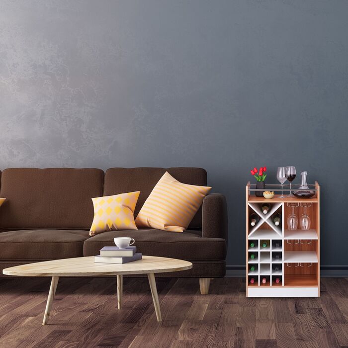 Великий винний стеллаж Relaxdays з тримачами для келихів