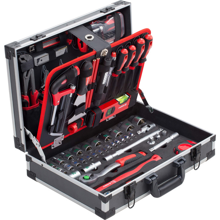 Набір інструментів Meister 131 предметів Knipex & Wera в алюмінієвому кейсі - професійний валіза з інструментами