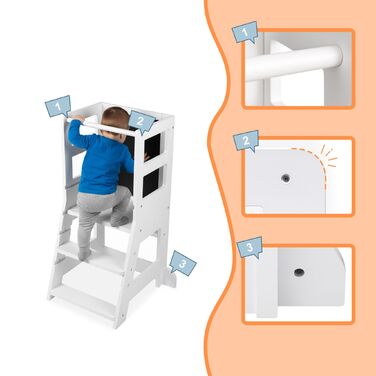 Навчальний стільчик Relaxdays з дошкою для крейди