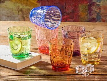 Набір з 4 склянок об'ємом 300 мл, пластикові стаканчики для води, стаканчики для пиття, стаканчики для пиття, довгі стакани для пиття, дитячі стаканчики для соку, багаторазові (