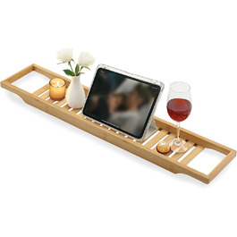 Поличка для ванни Torrex® 30540 з бамбука, різні розміри, 74 x 15 x 3,5 см