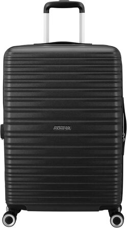 Набір валіз American Tourister Aerotech (3 шт.) – ручна, середня, велика, розширювана, з TSA-замком, блакитний (Metallic Navy) / чорний (Metallic Black)