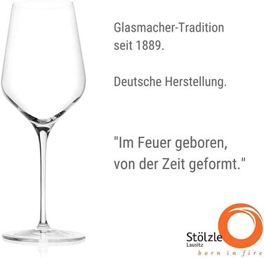 Келихи для білого вина Stlzle Lausitz Starlight 410 мл I Келихи для білого вина 6 шт. i Келихи для вина можна мити в посудомийній машині I високоякісний кристал