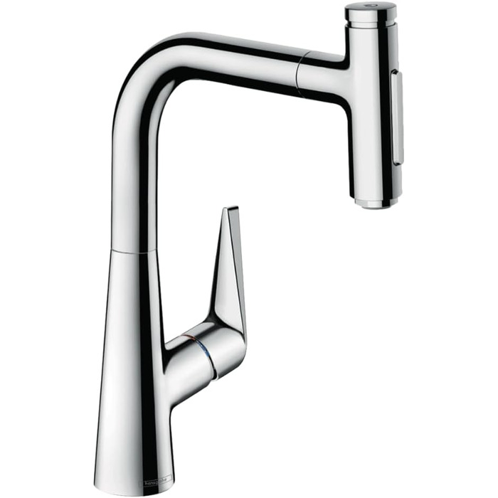 Змішувач для кухні hansgrohe Talis Select S одноважільний, комфортна висота 300мм з поворотним виливом, (з коробкою для шланга / висувним розпилювачем, хромований, висота виливу 220мм)