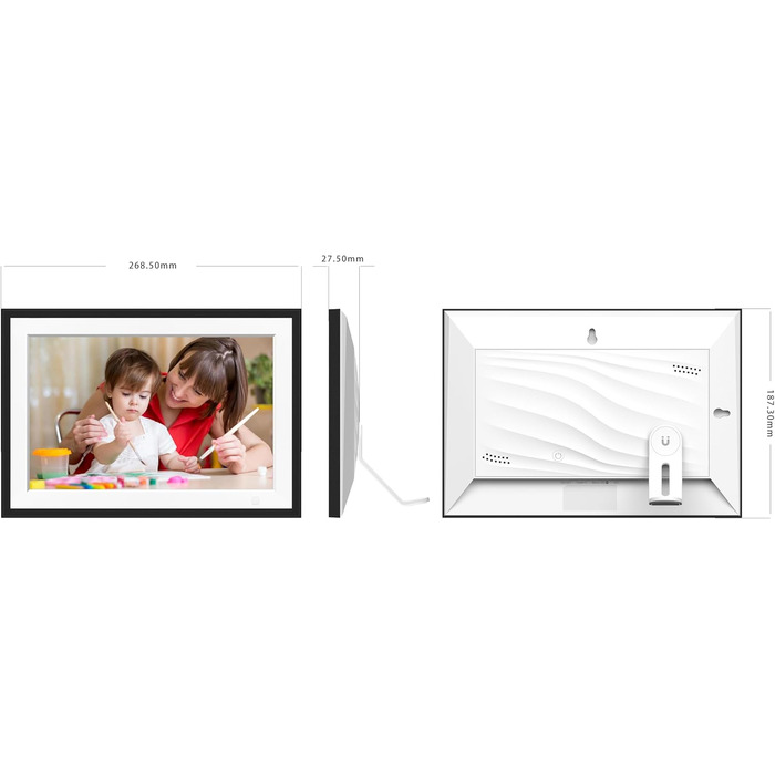 Цифровий фоторамка Cytem 10.1 дюйма | Wi-Fi, FrameO, 32GB, сенсор руху, автоповорот, IPS 16:10, сенсорний екран, чорно-білий