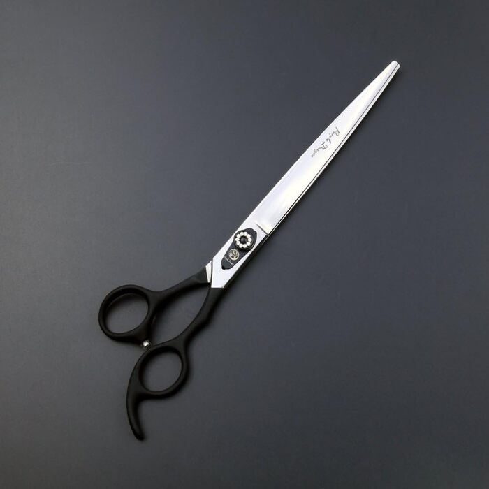 Професійний 2,2-сантиметровий гнучкий лак Purple Dragon, Чорна ручка, ножиці для стрижки волосся і ножиці для собак-Японська нержавіюча сталь 440C, ідеально підходить для перукаря для домашніх тварин
