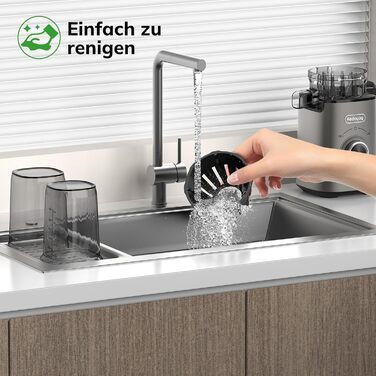 Електричний соковитискач Slow Juicer з великою завантажувальною воронкою 120 мм для цілих овочів та фруктів, об'єм контейнера для соку 600 мл, легке очищення, для сім'ї, фітнесу та здоров'я (сірий)