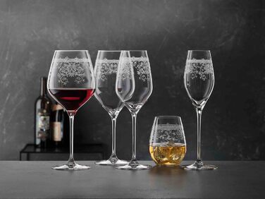 Набір келихів Бордо з 2 предметів, келихи для вина, кришталевий келих, 810 мл, арабески, 4192265