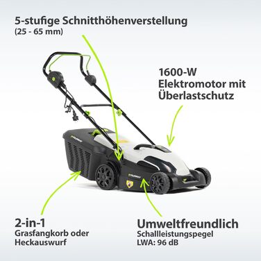 Електричний газонокосарка Murray LE320E 2-в-1: 1200W, ширина косіння 32 см, об'єм травоспіральної коробки 27 л, ергономічна ручка, захист від перевантаження