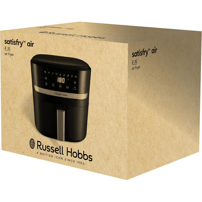 Фритюрниця Russell Hobbs SatisFry XXL 8.3л Rapid AirFryer з Rapid Air, 9 програм, сенсорний екран, гриль, піч, без олії, для піци 26см