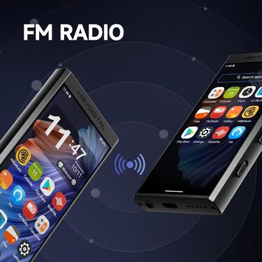 HiBy Digital M300 музичний плеєр з динаміком, Android 13, SD665, Bluetooth, Wi-Fi, FM, дисплей IPS 1280x640, підтримка PCM768k DSD256, 128ГБ+2ТБ пам'яті, чорний