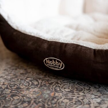 Шикарна зручне ліжко ТАЙКА коричневого / вовняного кольору Д х Ш х в 65 х 57 х 22 см