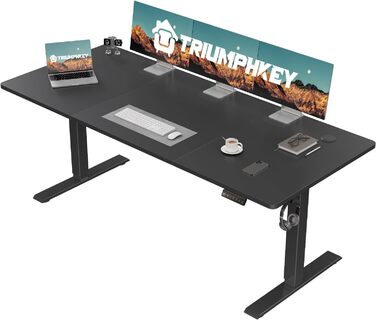 Регульований стіл, електричний, ергономічний, для дому та офісу, білий (150 x 60 см)