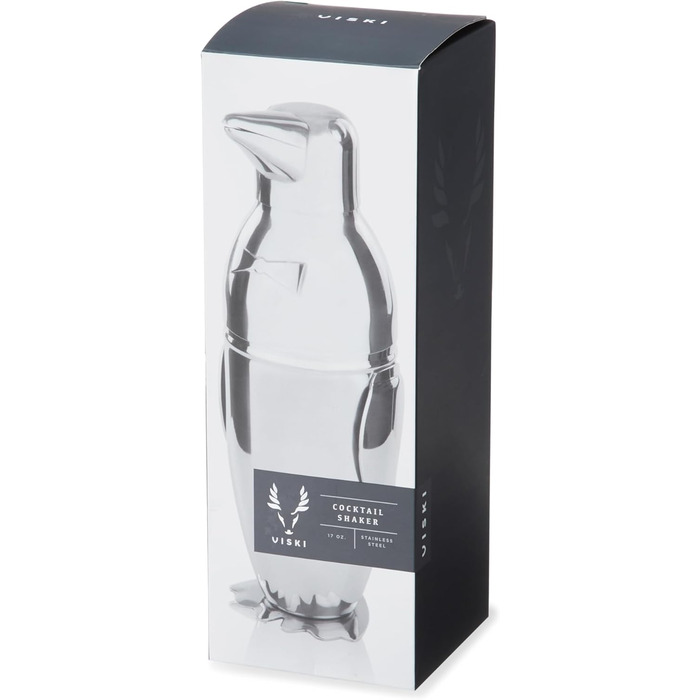 Шейкер для коктейлів Viski Rocket з фільтром, нержавіюча сталь, для еспресо, маргарити, холодного заварювання, домашній бар, аксесуари, інструменти бармена, подарунок, сріблястий