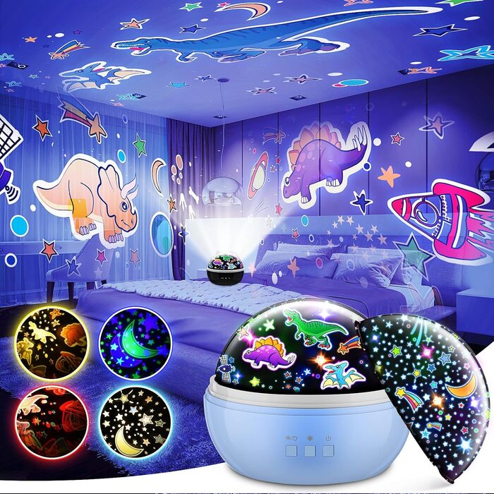 Нічник для дівчаток Unicorn Starry Sky Projector для дівчаток 3-8 років (синій)