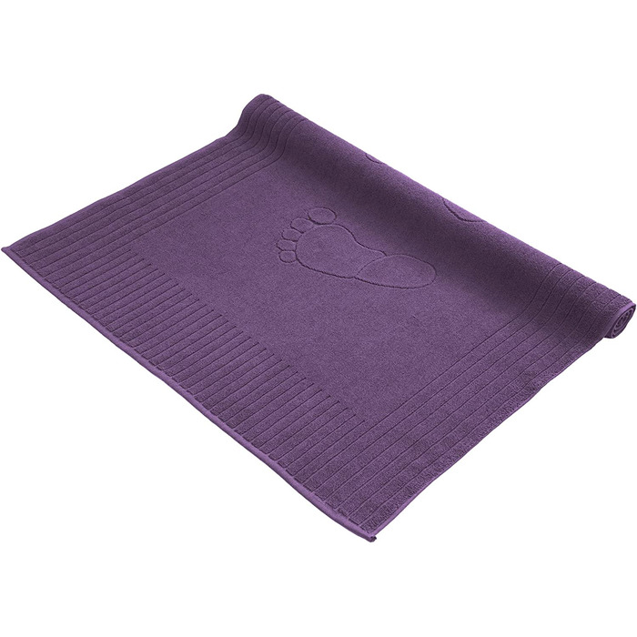 Набір килимків для ванної Komfortec з 2 предметів, махрові Килимки для душу, що миються Килимок для душа і килимок для ванної, 800 г/м2 і 100 бавовна, Абсорбент і швидковисихаючий, Сірий (70 х 90 см, фіолетовий)