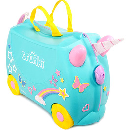 Багажники для ручної поклажі і дитячі валізи для сидіння на них / дитячий подарунок для дівчаток і хлопчиків / візок Una Unicorn (синя