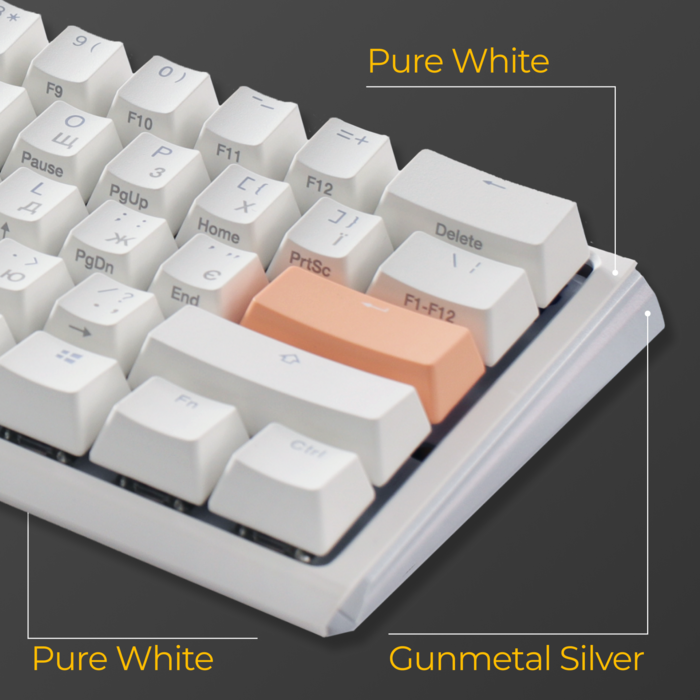 Механічна клавіатура Ducky One 3 Mini Cherry MX Brown RGB White UA