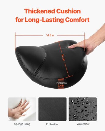 Сідло-стілець VEVOR для стоматологів, салонів, лабораторій. Регульована висота 460-605 мм, вантажопідйомність 181 кг, розмір 54x54x71 см