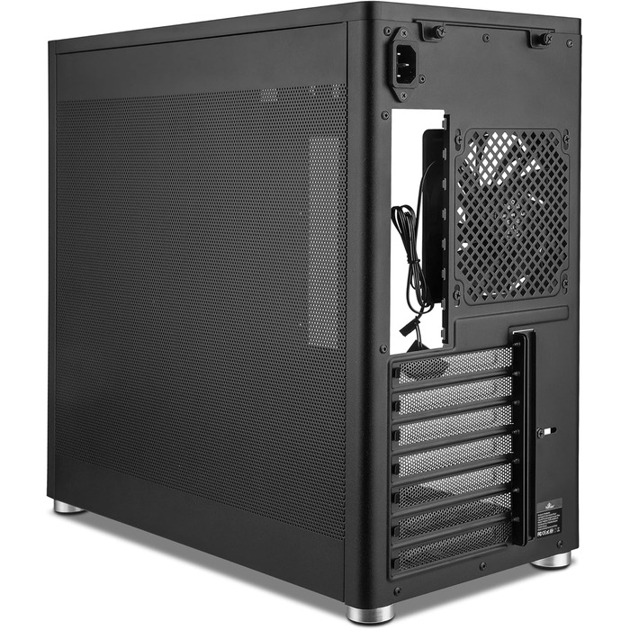 YEYIAN Hussar Plus Full Tower корпус для ПК з прозорою скляною боковиною, сумісний з ATX, Micro ATX, Mini ITX, з вентилятором 120 мм