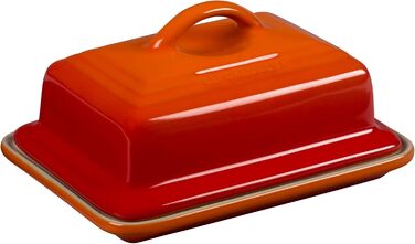 LE CREUSET Контейнер для масла Steinzeug, 900 г, 17 x 12.5 x 9 см, Червоний (Огнецвет)