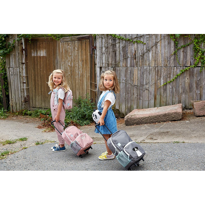 Повсякденний рюкзак-візок для друзів 2 в 1 дитячий рюкзак-футляр 25x16x39 см (темно-сірий)