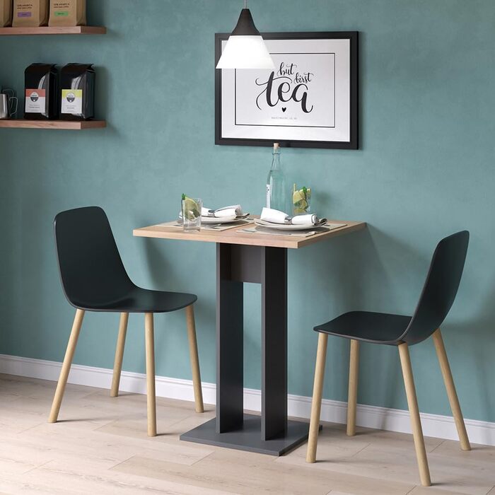 Стол журнальний Vicco Repose, 65x65 см, антрацит